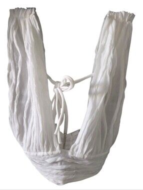 White Fox Boutique White Plunge Tie-Back Halter Camisole Size X-Small